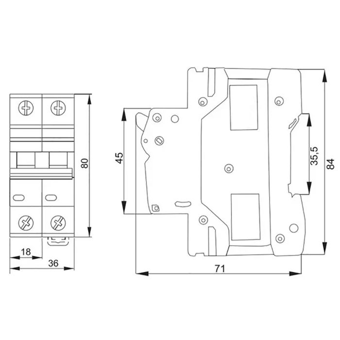 Автоматичний вимикач Lightwell ZS3 V protector 1P+N/63A реле напруги