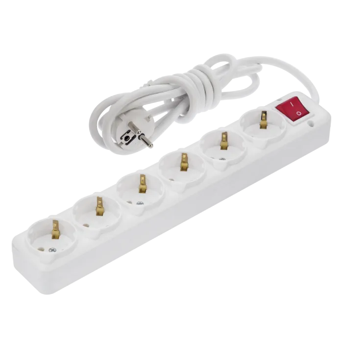 NA-UEA 6-гнізд 5 м з кнопкою Подовжувач