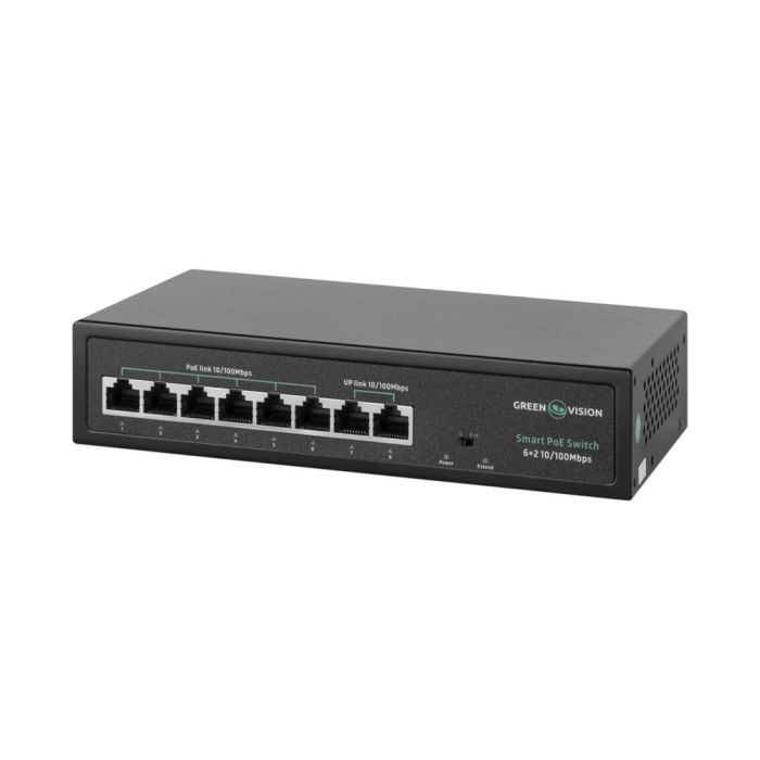 Комутатор мережевий GreenVision POE GV-015-D-06+2P