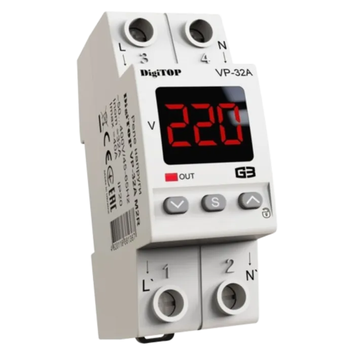 DigiTop VP-32A M2R Реле напруги