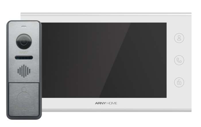 Комплект домофонний ARNY AVD-7342A Wi-Fі (AVD-731A 2Мп Wi-Fі + AVP-NG420 1Мп), White + Graphite