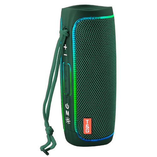 Bluetooth-колонка TG288 з RGB ПІДСВІЧУВАННЯМ,  speakerphone, радіо, green