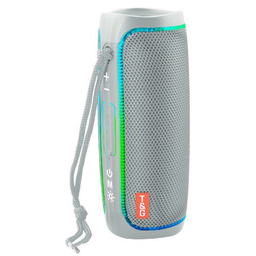 Bluetooth-колонка TG288 з RGB ПІДСВІЧУВАННЯМ,  speakerphone, радіо, grey