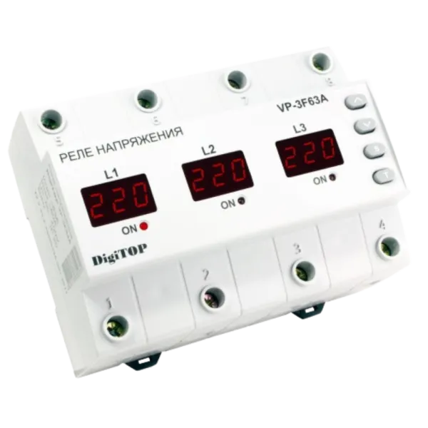 DigiTOP VP-3F63A M6R Реле напруги