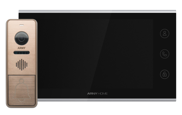 Комплект домофонний ARNY AVD-7342A Wi-Fі (AVD-731A 2Мп Wi-Fі + AVP-NG420 1Мп), Black + Bronze