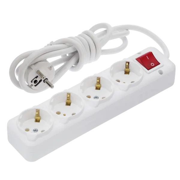 NA-UEA 4-гнізда 5 м з кнопкою Подовжувач