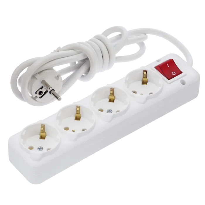 NA-UEA 4-гнізда 5 м з кнопкою Подовжувач