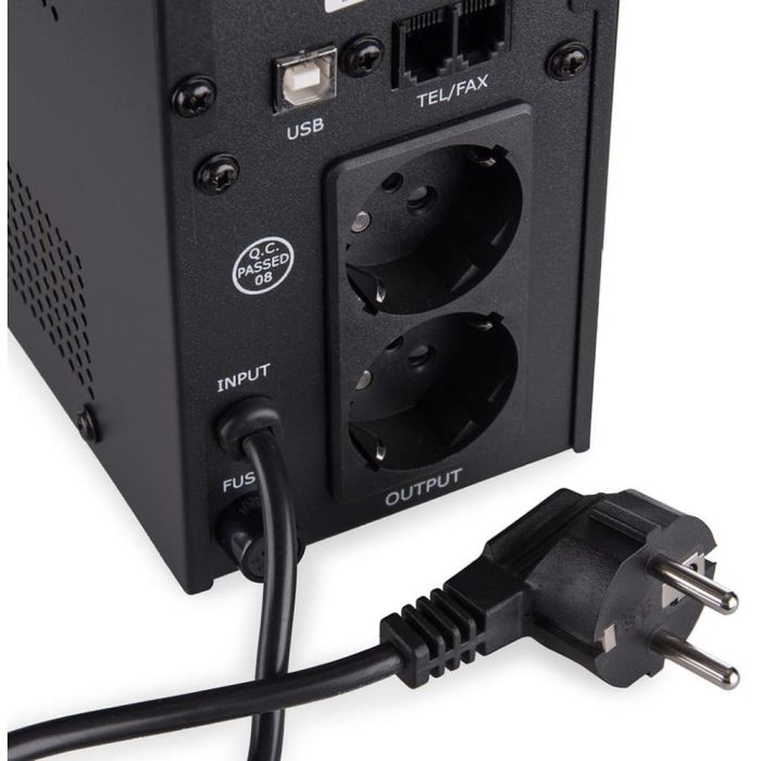 Джерело безперебійного живлення Vinga VPE-800MU 800ВА / 480 Вт з LED-індикацією з USB у металевому корпусі