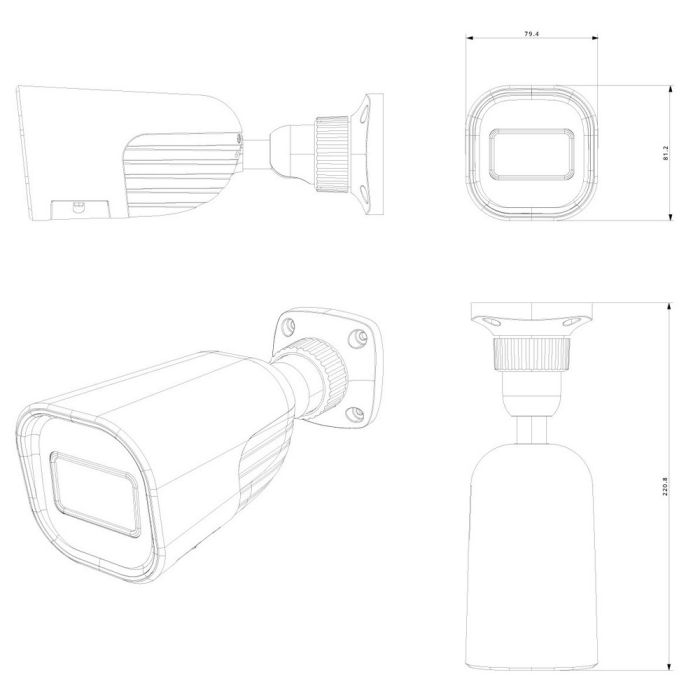 IP-відеокамера 2 Мп Provision-ISR BMV-320SRN-36 (3.6 мм) із вбудованим мікрофоном та відеоаналітикою для системи відеоспостереження