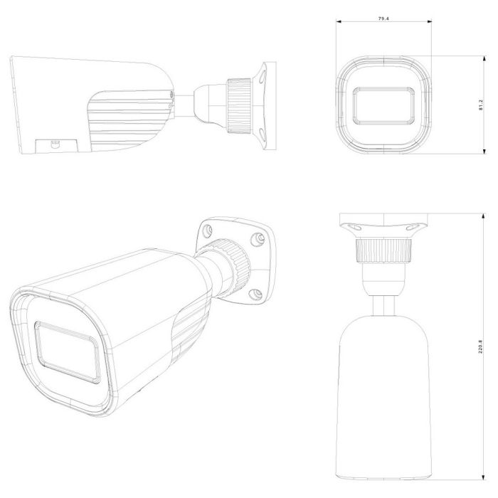 IP-відеокамера 4 Мп Provision-ISR I4-340IPEN-36-G (3.6 мм) з відеоаналітикою для системи відеонагляду