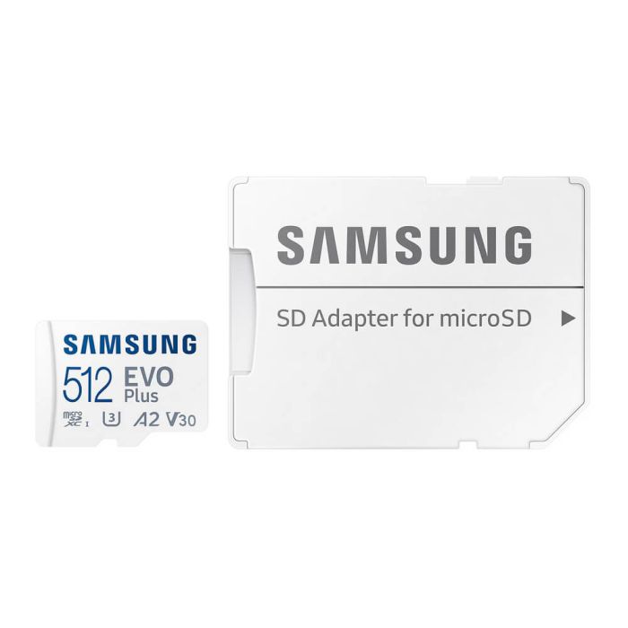 Карта пам'яті Samsung Evo Plus microSDXC 512GB UHS-I U3 V30 A2 + SD адаптер (MB-MC512SA/EU)
