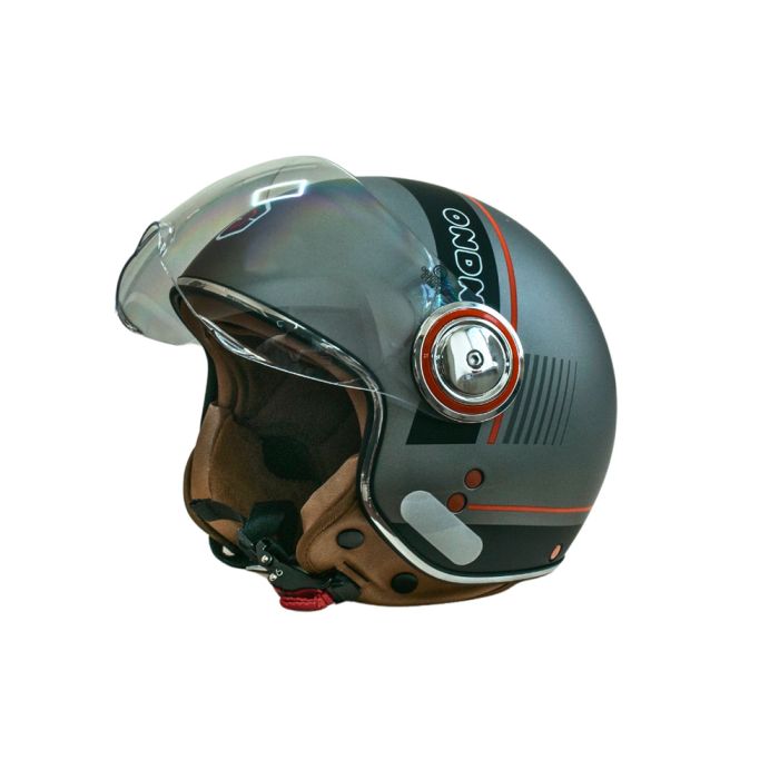 Мотошолом відкритий Beon B-110B CIRCLE MATT TITAN/BLACK (матовий титан/чорний), розмір XL