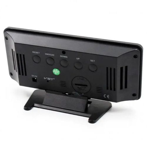 Годинник мережний VST-888Y-4, зелений, температура, вологість, USB