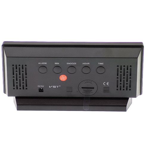 Годинник мережевий VST-897-4, яскраво-зелений, температура, USB