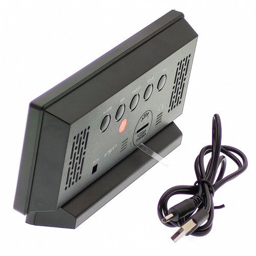 Годинник мережевий VST-897-4, яскраво-зелений, температура, USB