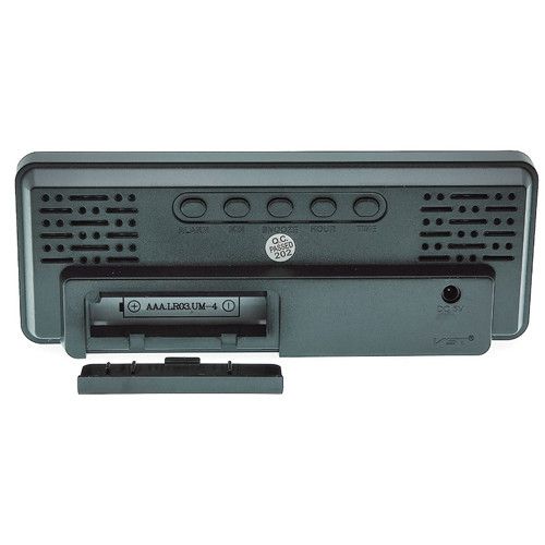 Годинник мережевий VST-898-4, яскраво-зелений, температура, USB