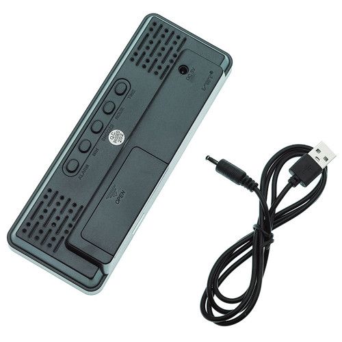 Годинник мережевий VST-898-4, яскраво-зелений, температура, USB