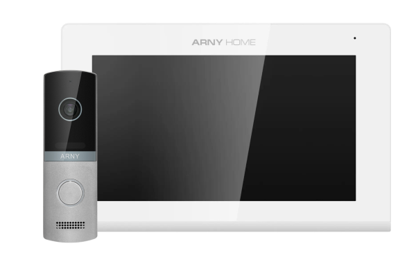 Комплект домофонний ARNY AVD-7423A Wi-Fi (AVD-742A 7" Wi-Fi IPS + AVP-NG230 2Мп), White + Silver