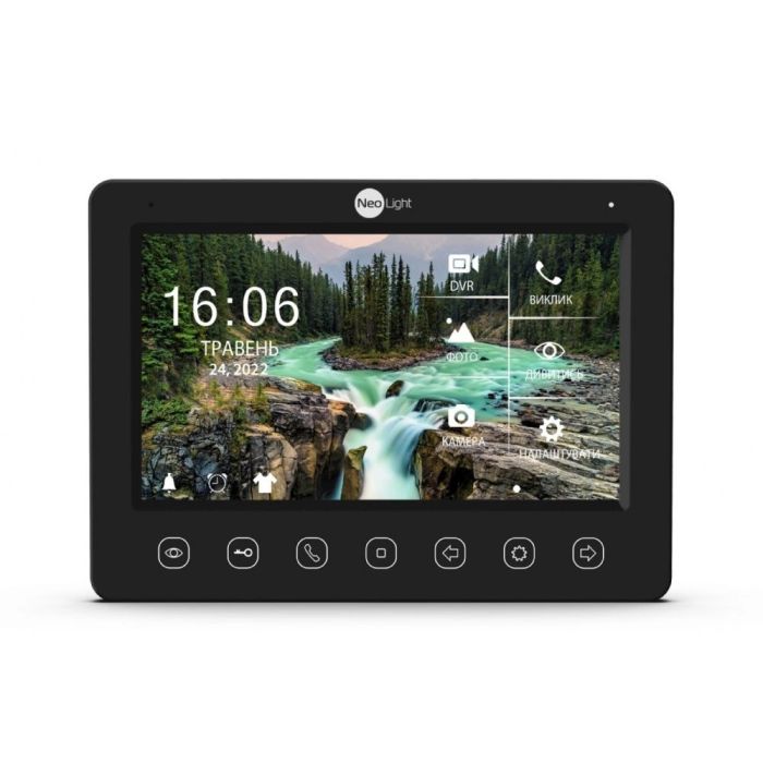 Відеодомофон 7" NeoLight KAPPA+ HD WF Black з детектором руху і записом відео