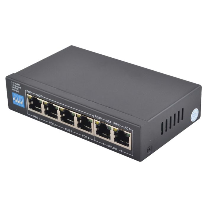 PoE-комутатор FoxGate S6004-E2-AI POE Watchdog 6-портовий некерований