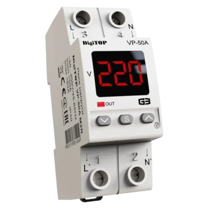 DigiTOP VP-50A M2R Реле напруги