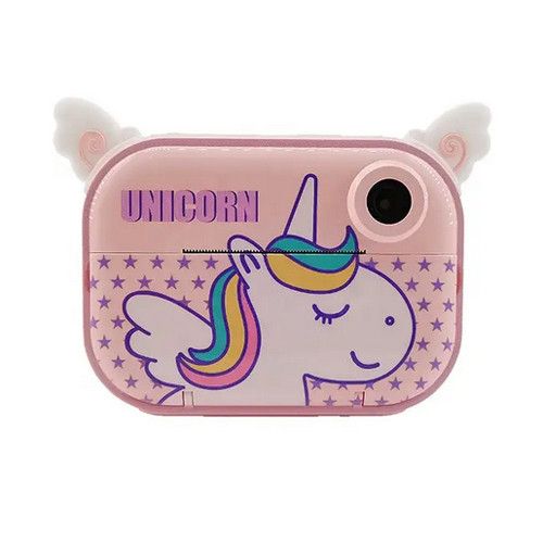 Дитячий фотоапарат миттєвого друку YT008, PINK UNICORN з підтримкою microSD card, 3Y+, WiFi
