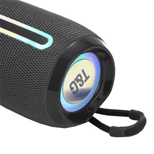 Bluetooth-колонка TG653 з RGB ПІДСВІЧУВАННЯМ,  speakerphone, радіо, black