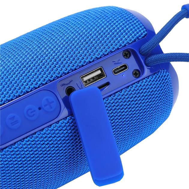 Bluetooth-колонка TG653 з RGB ПІДСВІЧУВАННЯМ,  speakerphone, радіо, blue
