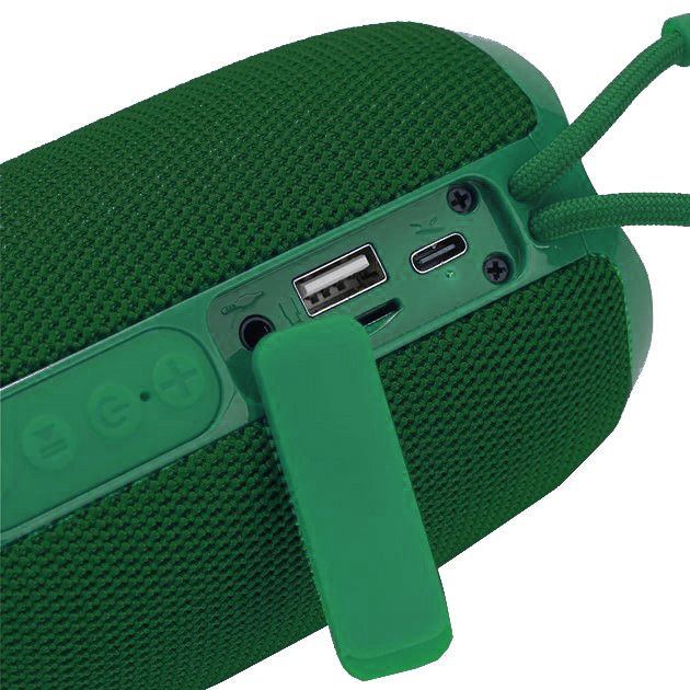 Bluetooth-колонка TG653 з RGB ПІДСВІЧУВАННЯМ,  speakerphone, радіо, green