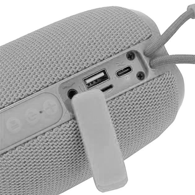 Bluetooth-колонка TG653 з RGB ПІДСВІЧУВАННЯМ,  speakerphone, радіо, grey