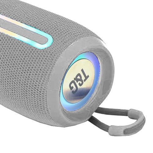 Bluetooth-колонка TG653 з RGB ПІДСВІЧУВАННЯМ,  speakerphone, радіо, grey