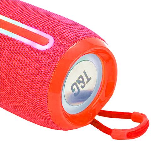 Bluetooth-колонка TG653 з RGB ПІДСВІЧУВАННЯМ,  speakerphone, радіо, red