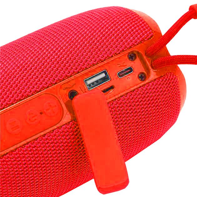 Bluetooth-колонка TG653 з RGB ПІДСВІЧУВАННЯМ,  speakerphone, радіо, red