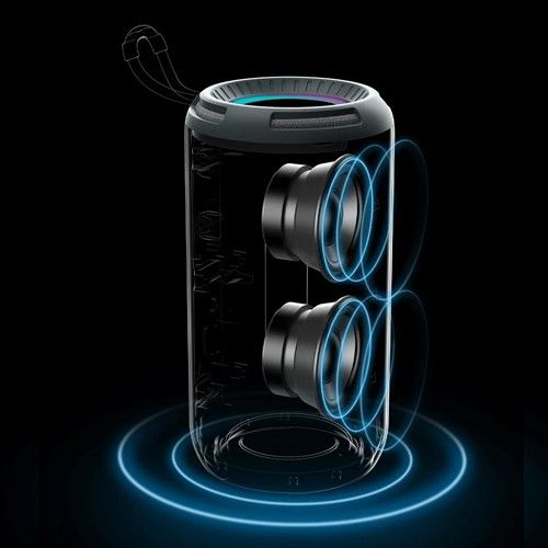 Bluetooth-колонка TG656 з RGB ПІДСВІЧУВАННЯМ,  speakerphone, радіо, black