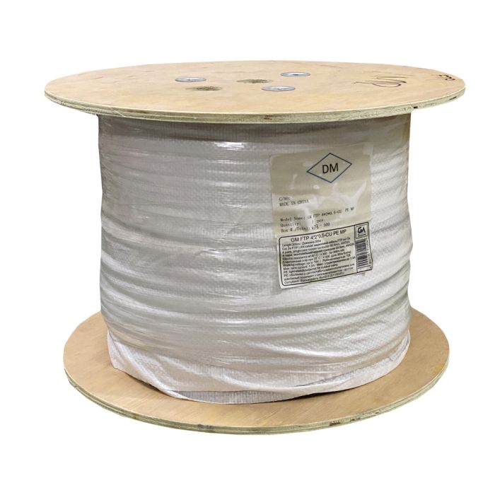 Кабель звита пара GoldMine GM FTP 4*2*0.5-CU PE MP кат.5е (FTP мідь зовнішній з несучим дротом) бухта 305м