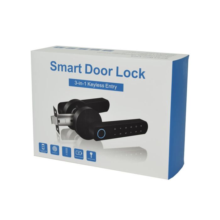 Розумний дверний замок ATIS Lock BT-100-T Black з доступом за відбитком пальця і підтримкою Tuya Smart