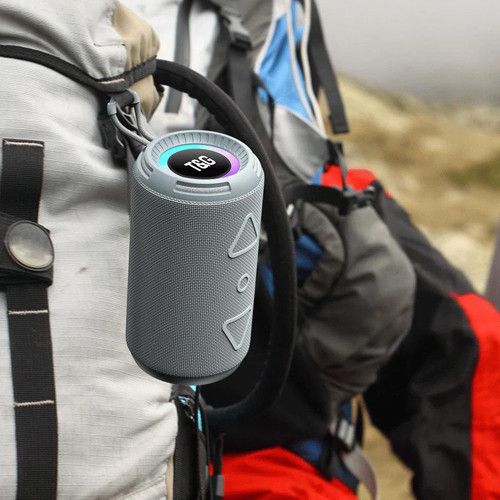 Bluetooth-колонка TG656 з RGB ПІДСВІЧУВАННЯМ,  speakerphone, радіо, grey