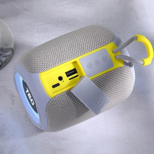 Bluetooth-колонка TG655 з RGB ПІДСВІЧУВАННЯМ,  speakerphone, радіо, grey