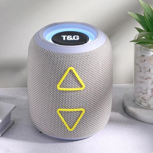 Bluetooth-колонка TG655 з RGB ПІДСВІЧУВАННЯМ,  speakerphone, радіо, grey