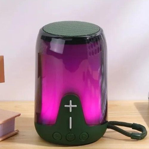 Bluetooth-колонка TG652 з RGB ПІДСВІЧУВАННЯМ,  speakerphone, радіо, green