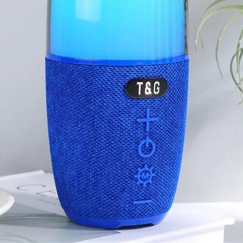 Bluetooth-колонка TG644 з RGB ПІДСВІЧУВАННЯМ,  speakerphone, радіо, blue