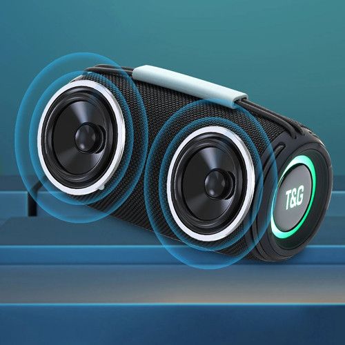 Bluetooth-колонка TG657 з RGB ПІДСВІЧУВАННЯМ,  speakerphone, радіо, black