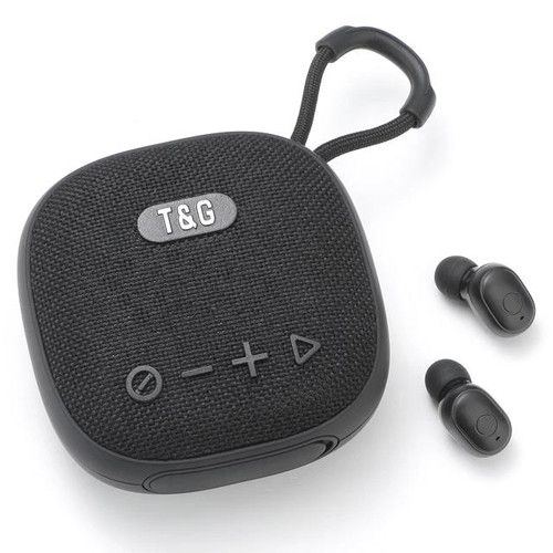 Bluetooth-колонка з навушниками TG813, з функцією speakerphone, радіо, black