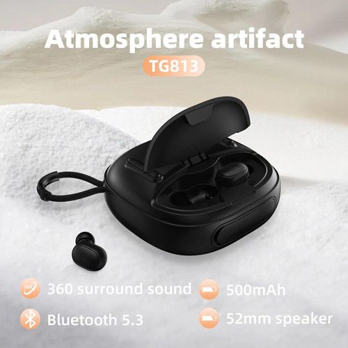 Bluetooth-колонка з навушниками TG813, з функцією speakerphone, радіо, black