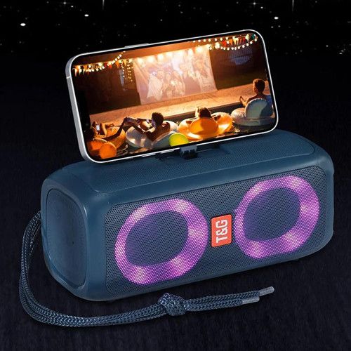 Bluetooth-колонка TG333 з RGB ПІДСВІЧУВАННЯМ,  speakerphone, радіо, blue