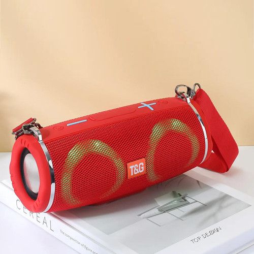 Bluetooth-колонка TG642 з RGB ПІДСВІЧУВАННЯМ,  speakerphone, радіо, red