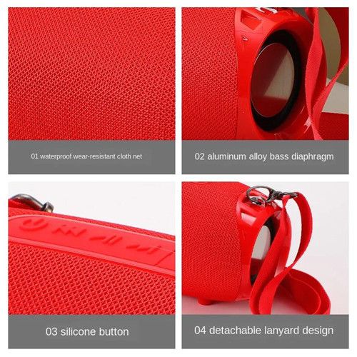 Bluetooth-колонка TG534, з функцією speakerphone, радіо, red