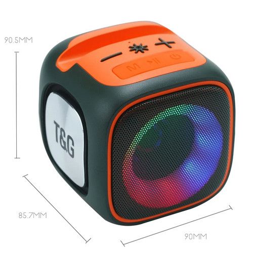 Bluetooth-колонка TG359 з RGB ПІДСВІЧУВАННЯМ,  speakerphone, радіо, green