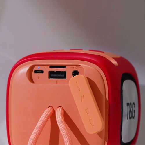 Bluetooth-колонка TG359 з RGB ПІДСВІЧУВАННЯМ,  speakerphone, радіо, red
