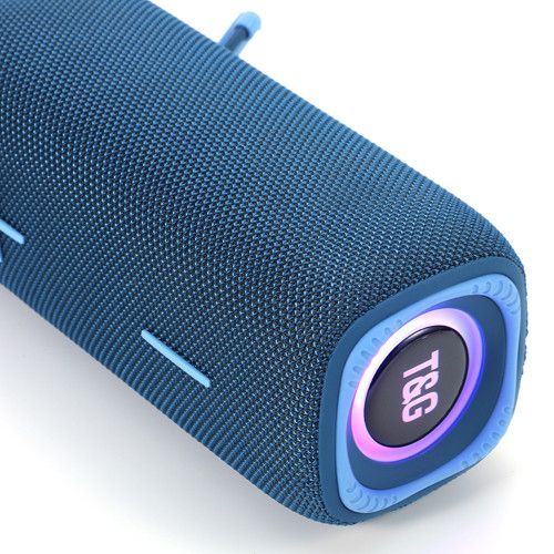 Bluetooth-колонка TG654 з RGB ПІДСВІЧУВАННЯМ,  speakerphone, радіо, blue
